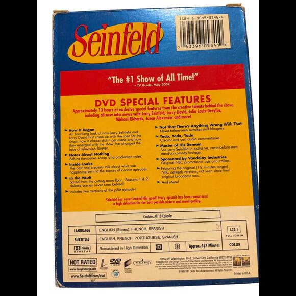 Seinfeld Seasons 1 & 2 DVD Set - Iconic Comedy Series - Picture 2 of 9